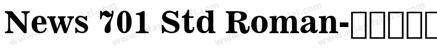 News 701 Std Roman字体转换